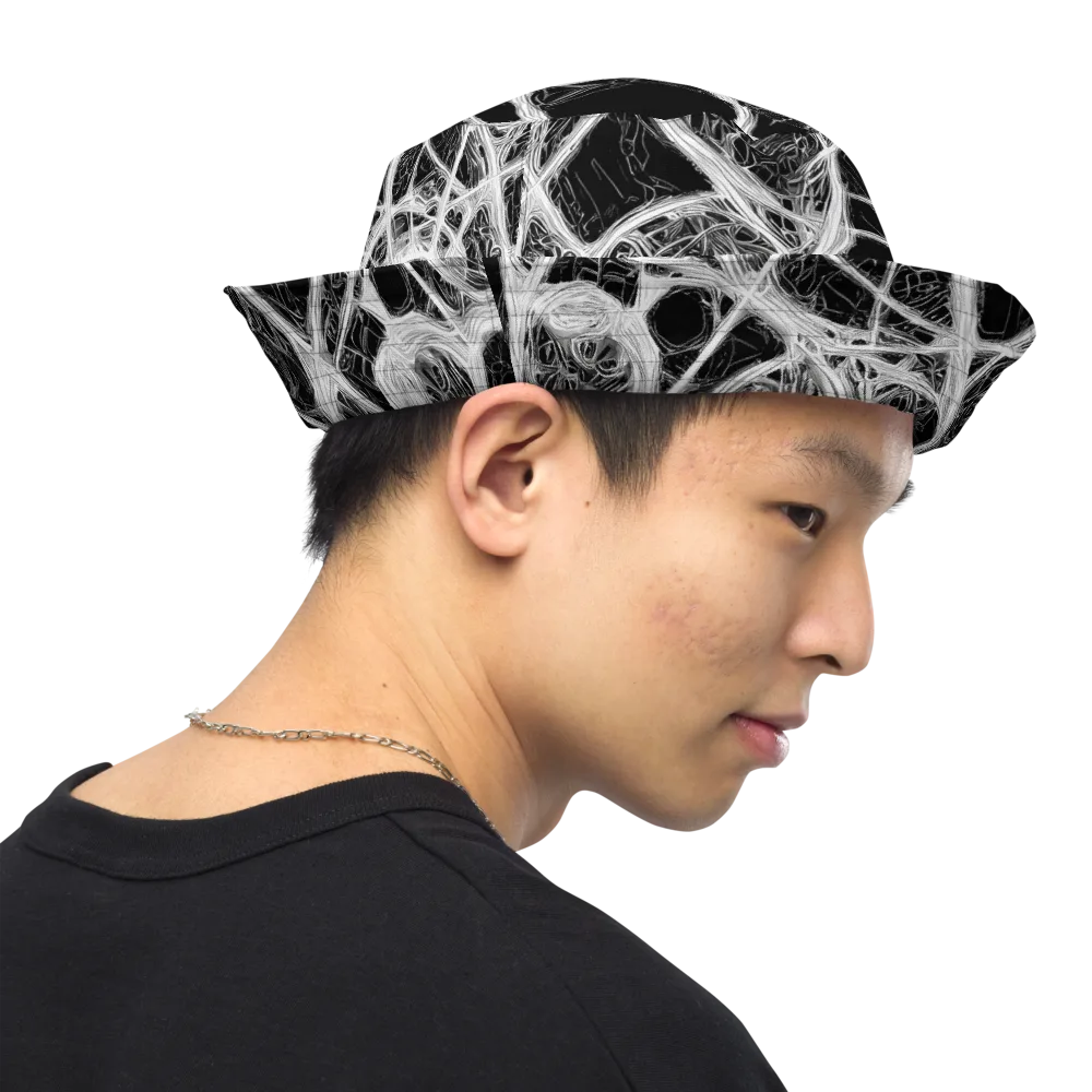 Obsidian Network on Reversible Bucket Hat — Right Outside