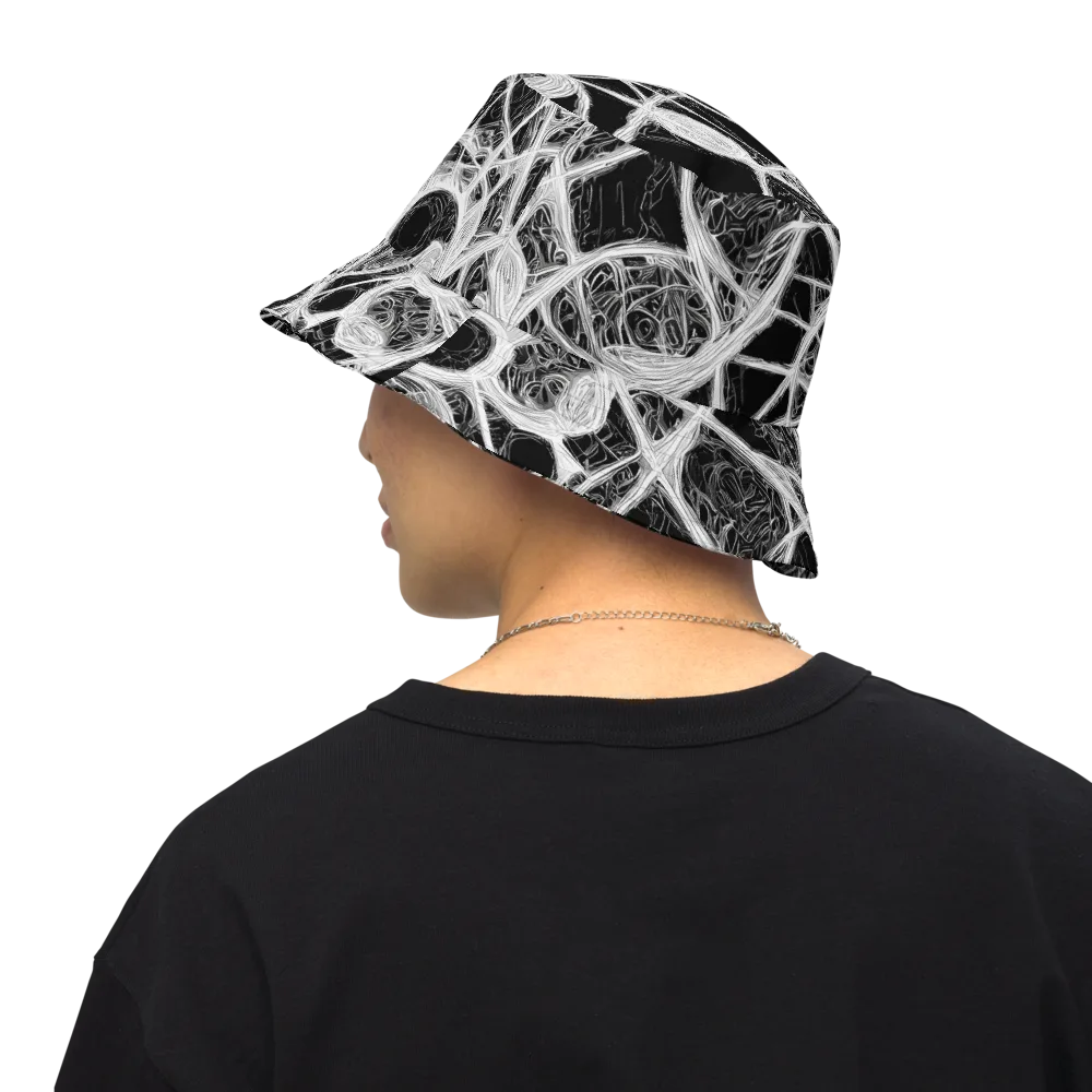 Obsidian Network on Reversible Bucket Hat — Back Inside