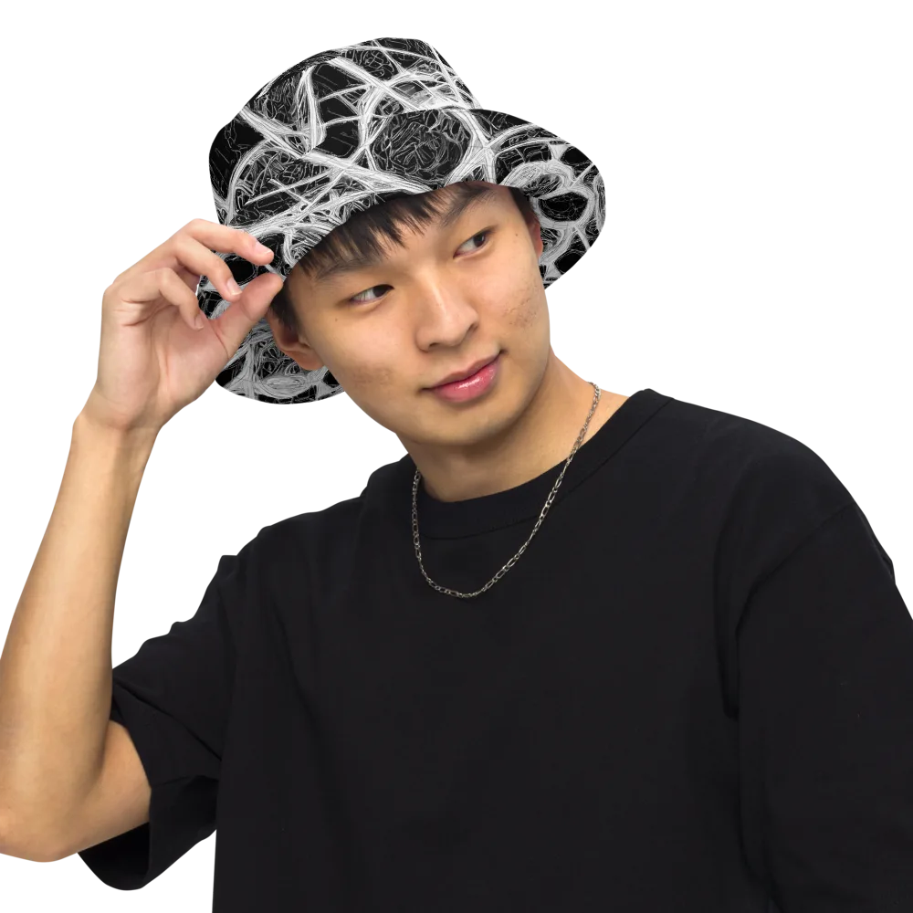 Obsidian Network on Reversible Bucket Hat — Front Inside
