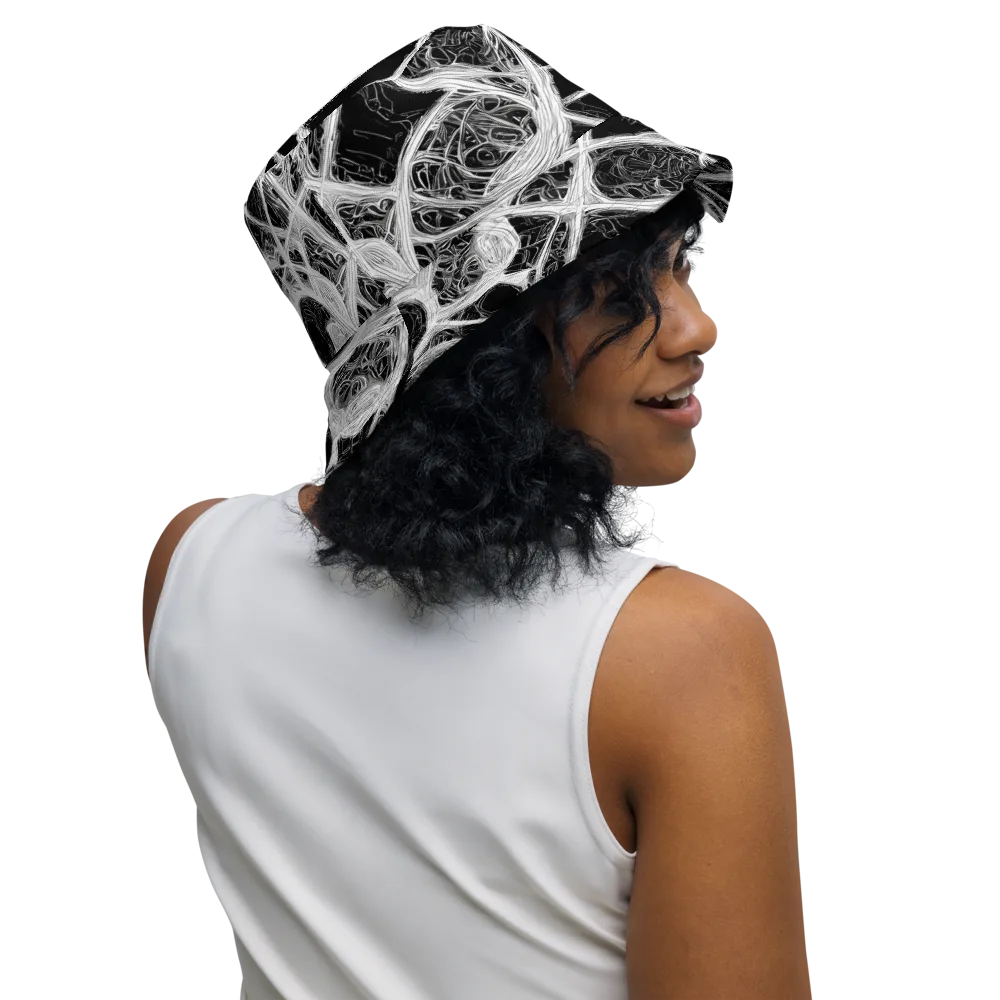 Obsidian Network on Reversible Bucket Hat — Right Outside