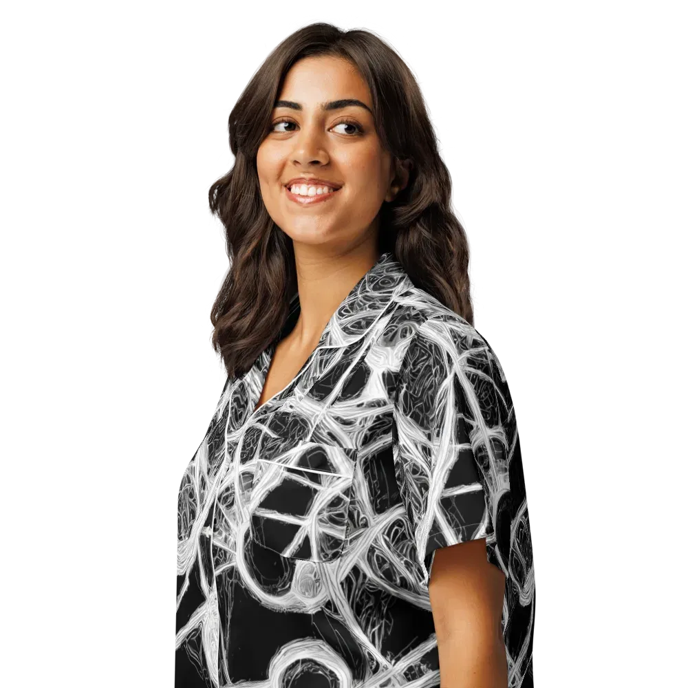 Obsidian Network on Women's Short Sleeve Pajama Top — Left Front