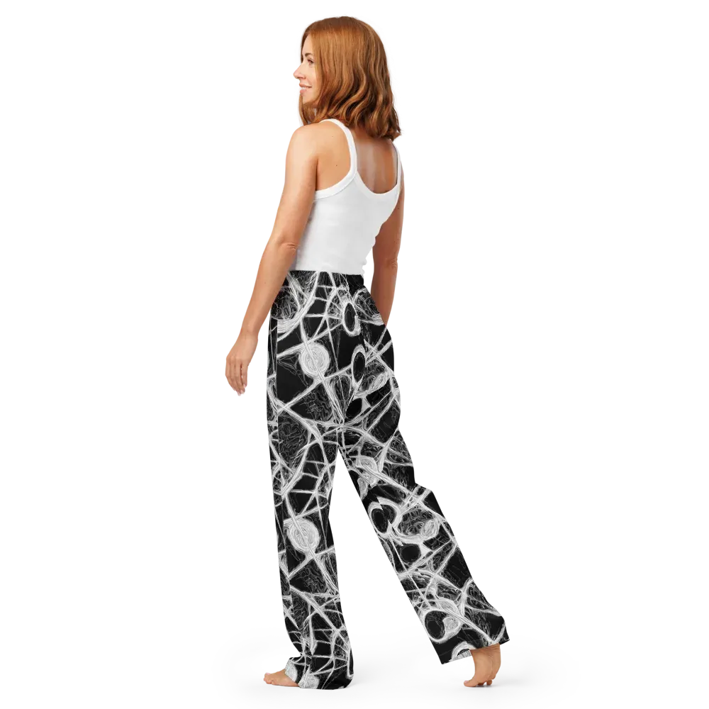 Obsidian Network on Women's Pajama Pants — Back