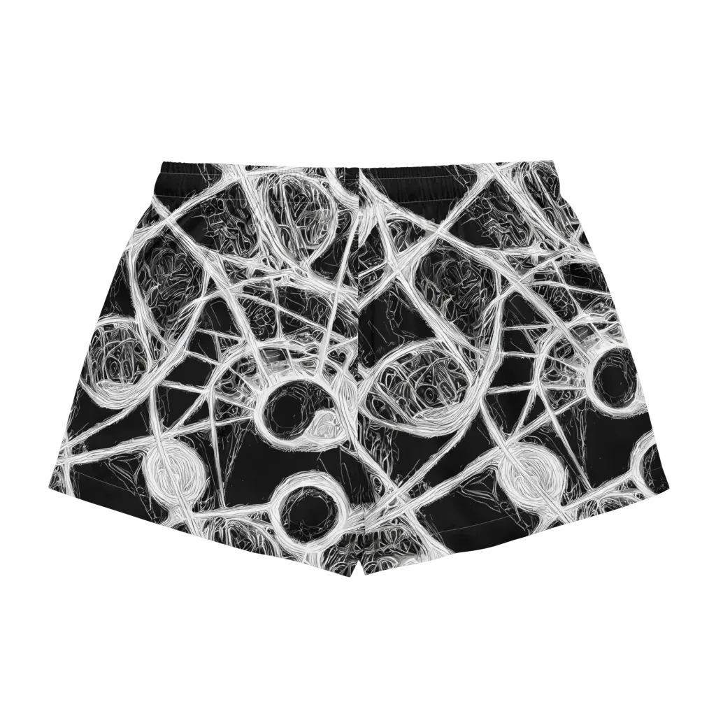 Obsidian Network on Women's Pajama Shorts — Back