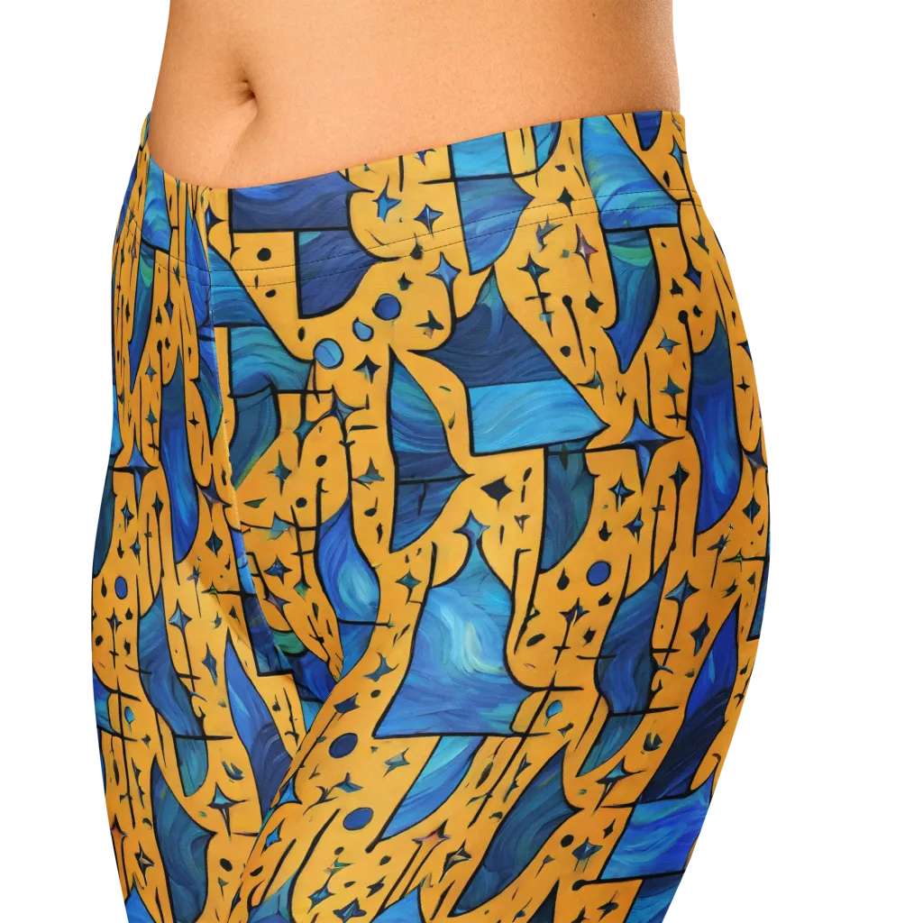 Gilded Current on Capri Leggings — Zoomed-in