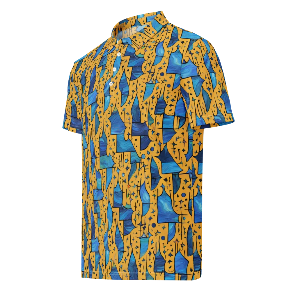 Gilded Current on Men's Slim Fit Polo Shirt — Left Front