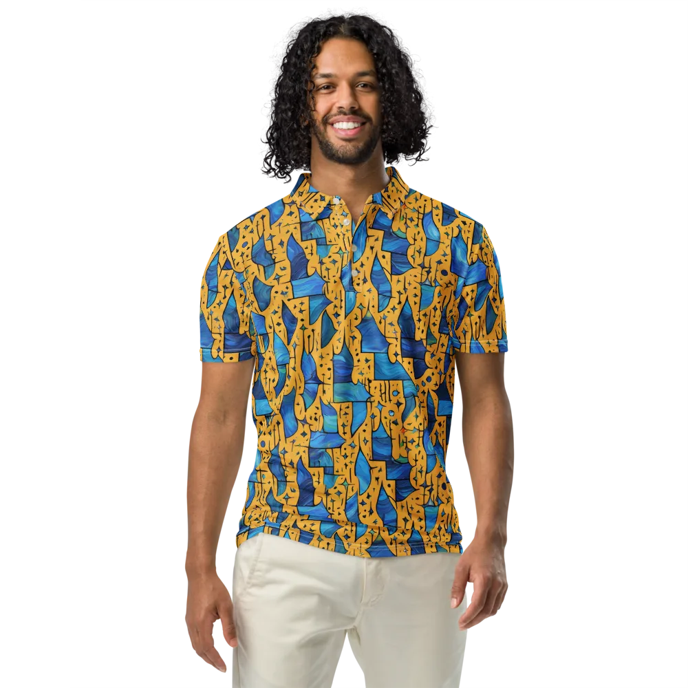 Gilded Current on Men's Slim Fit Polo Shirt — Front