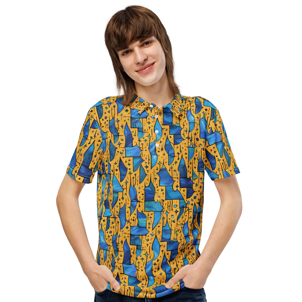 Gilded Current on Men's Slim Fit Polo Shirt — Front