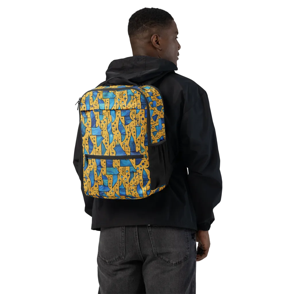 Gilded Current on Utility Backpack — Back