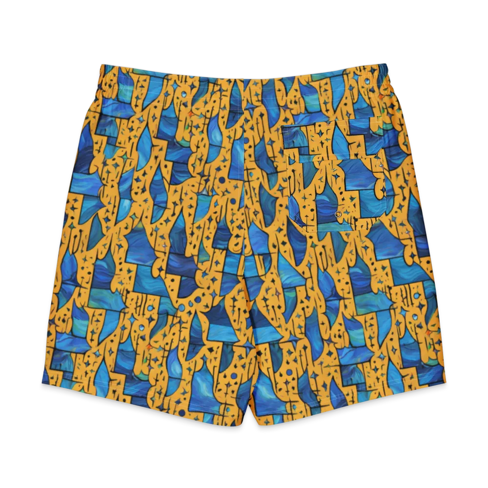 Gilded Current on Men's Board Shorts — Back