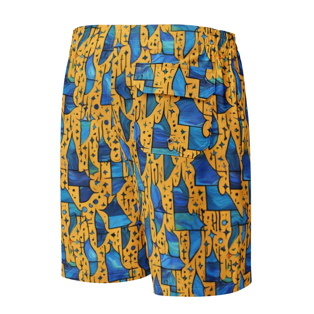Gilded Current on Men's Board Shorts — Back