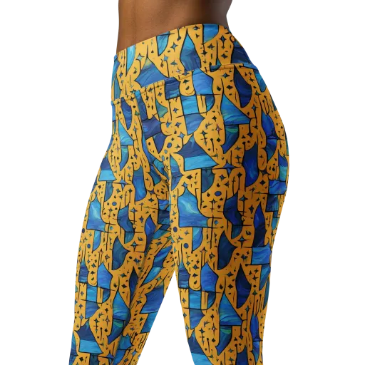 Gilded Current on a Yoga Leggings