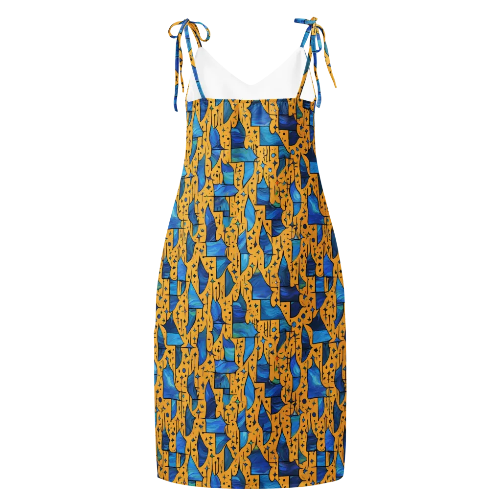 Gilded Current on Slip Dress — Back