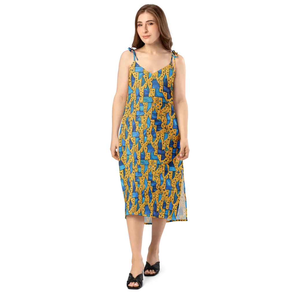 Gilded Current on Slip Dress — Front