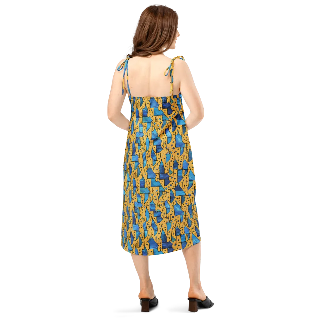 Gilded Current on Slip Dress — Back