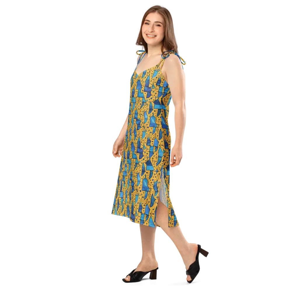 Gilded Current on Slip Dress — Left Front