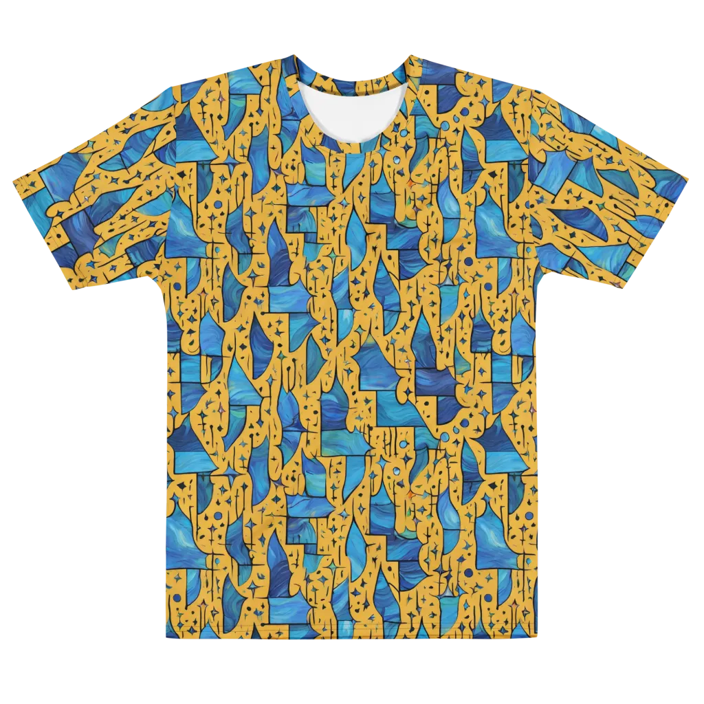 Gilded Current on Men's Cotton Crew Neck T-Shirt — Front