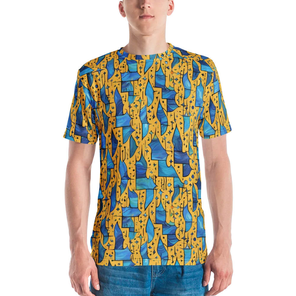 Gilded Current on Men's Crew Neck T-Shirt — Front