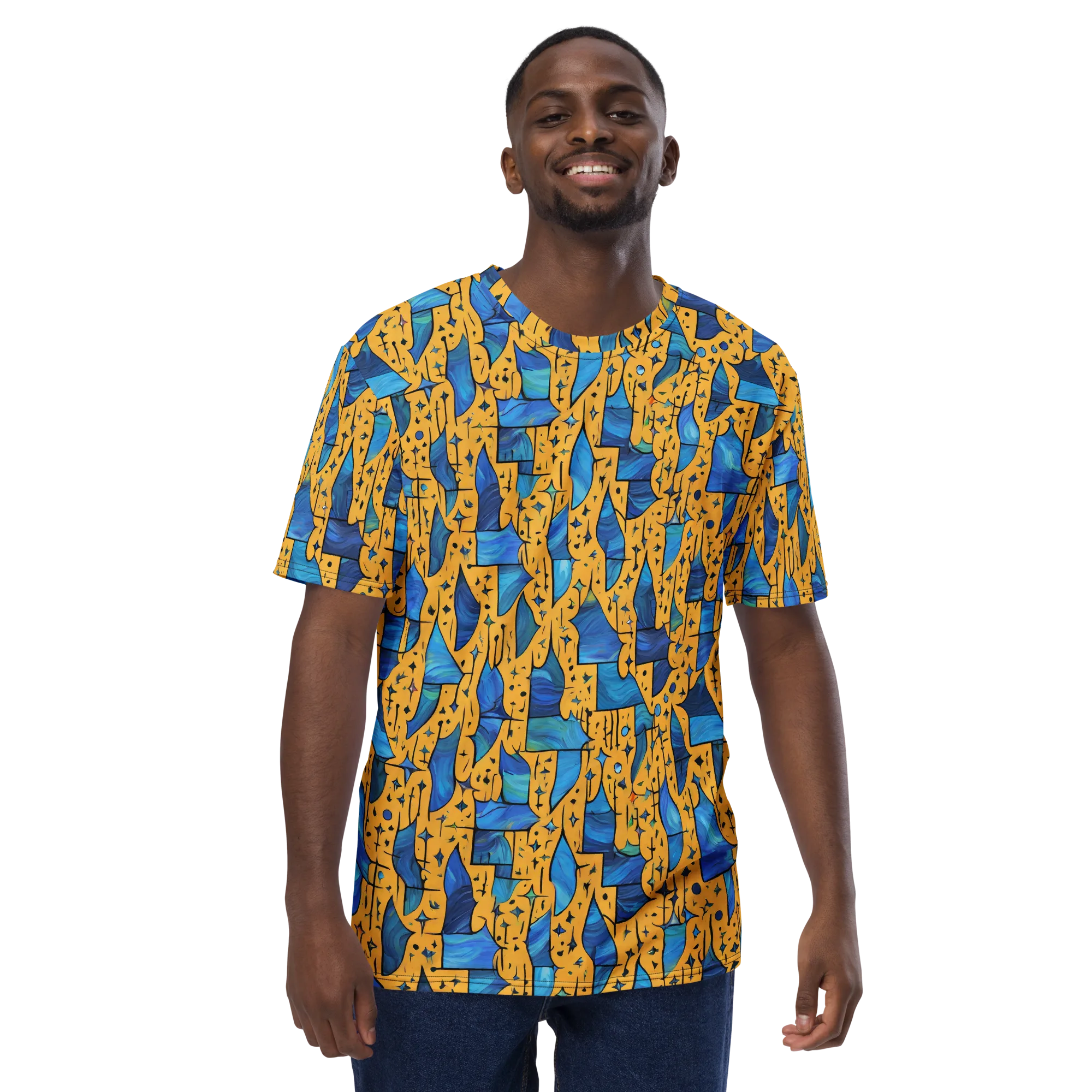 Gilded Current on Men's Crew Neck T-Shirt — Front