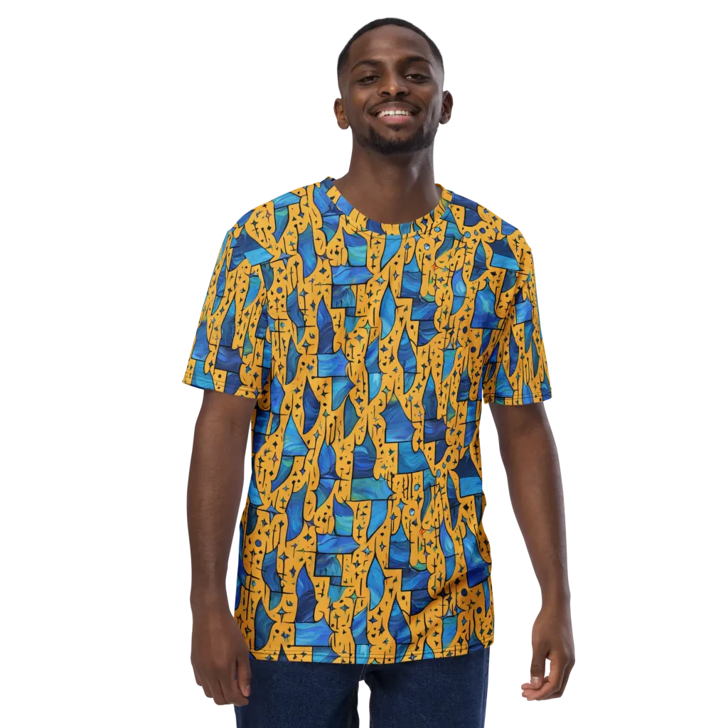 Gilded Current on Men's Crew Neck T-Shirt — Front