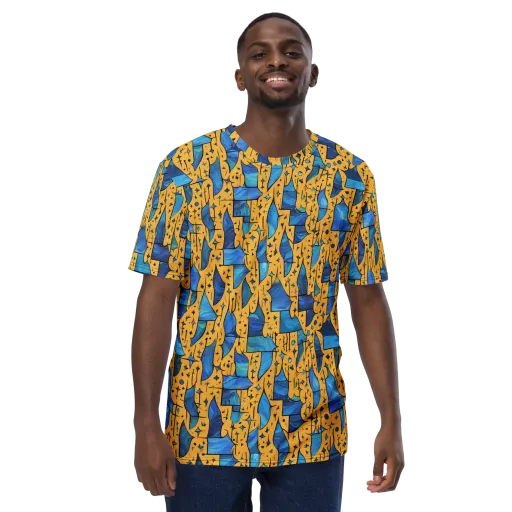 Gilded Current on a Men's Crew Neck T-Shirt