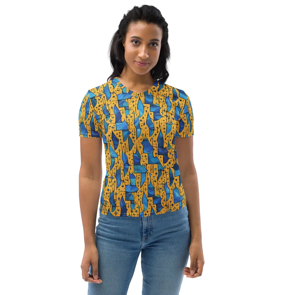 Gilded Current on Women's Crew Neck T-Shirt — Front