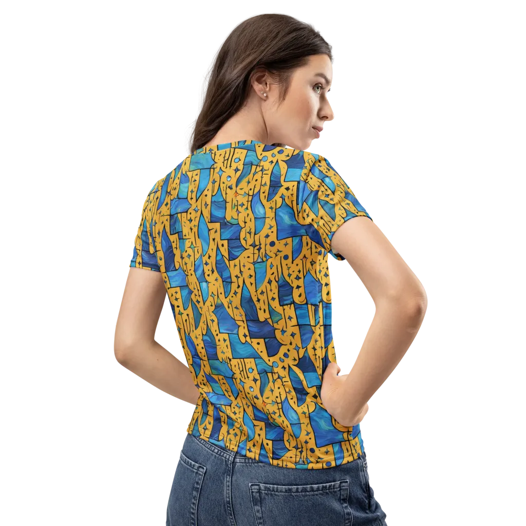 Gilded Current on Women's Crew Neck T-Shirt — Back