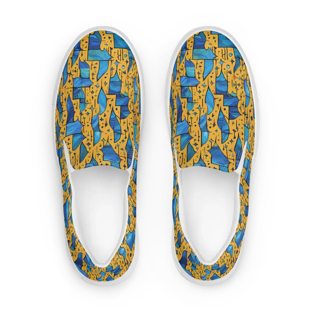 Gilded Current on Men's Slip-On Canvas Shoes — Front