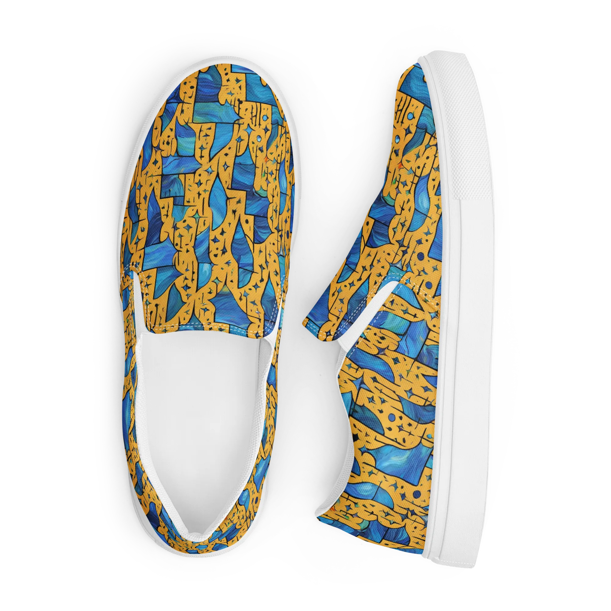Gilded Current on Men's Slip-On Canvas Shoes — Front