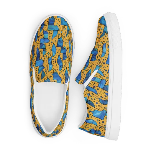 Gilded Current on a Men's Slip-On Canvas Shoes