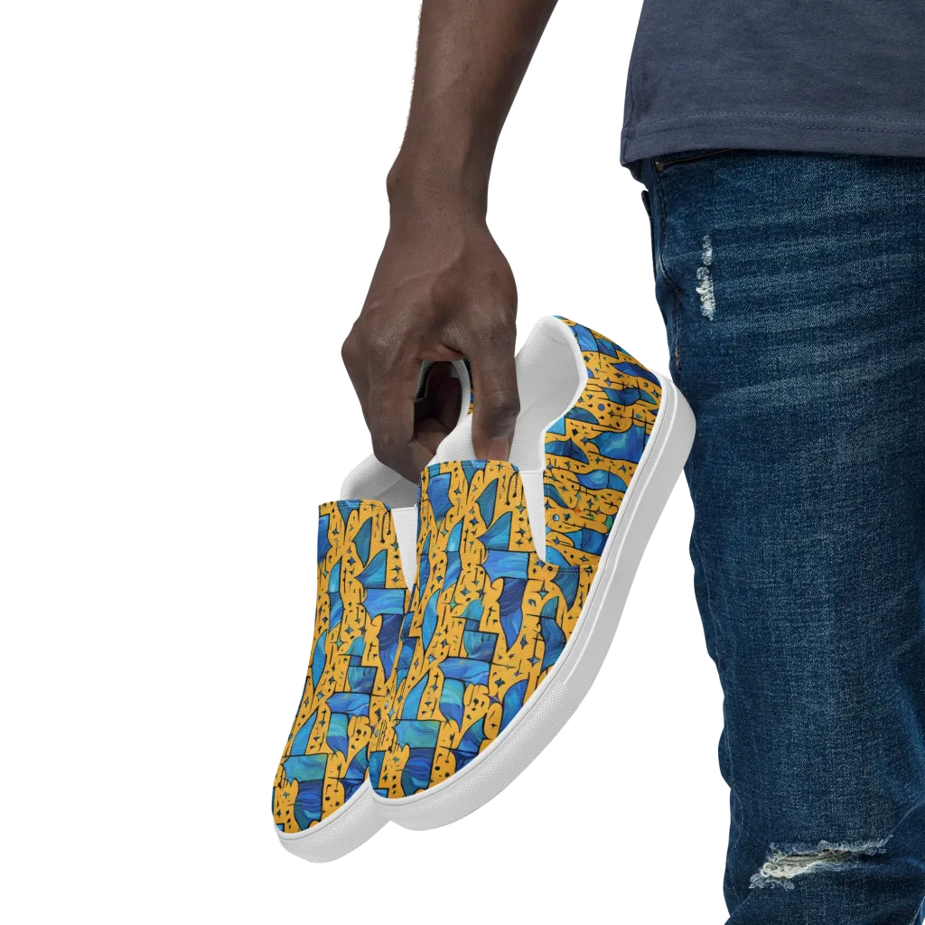 Gilded Current on Men's Slip-On Canvas Shoes — Left Front