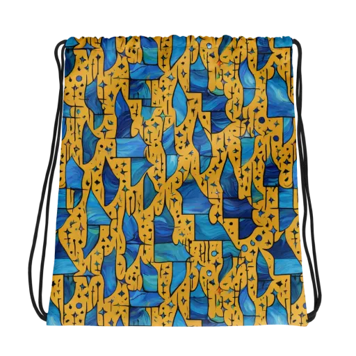 Gilded Current on a Drawstring Bag