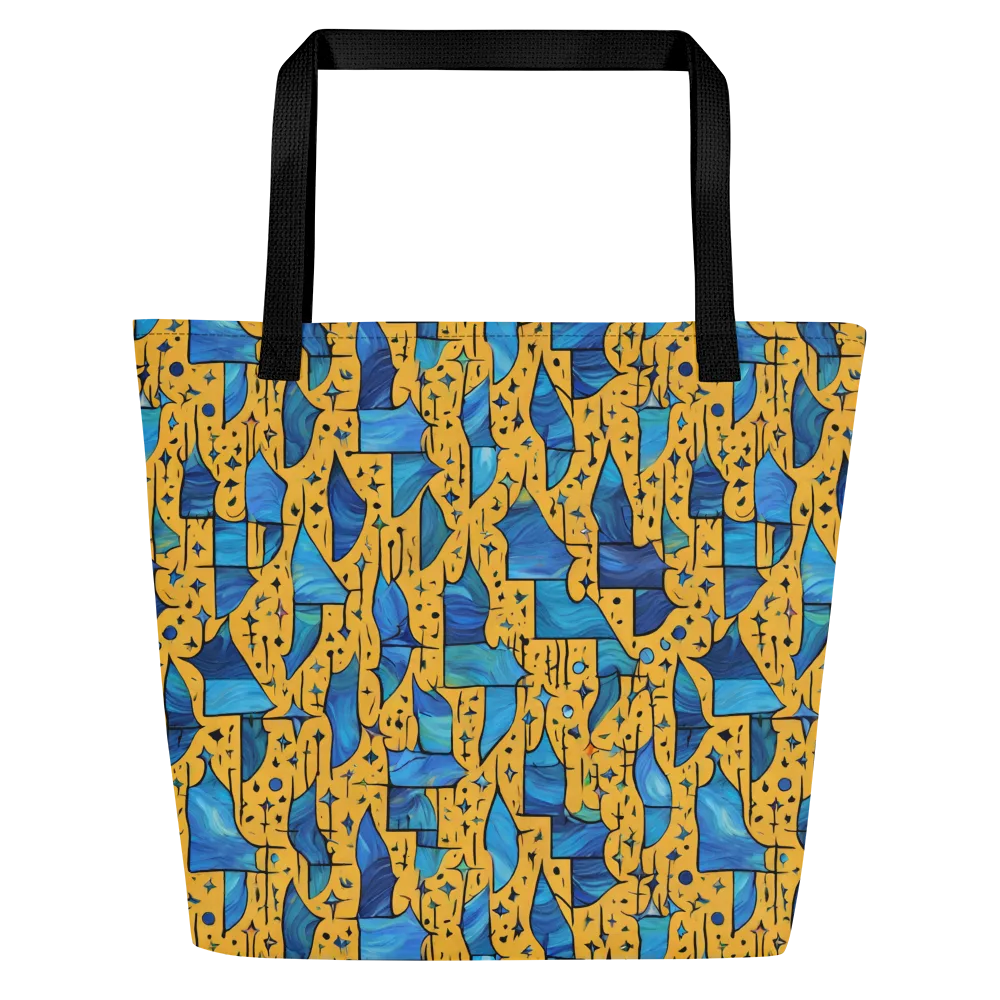 Gilded Current on Large Tote Bag W/ Pocket — Front