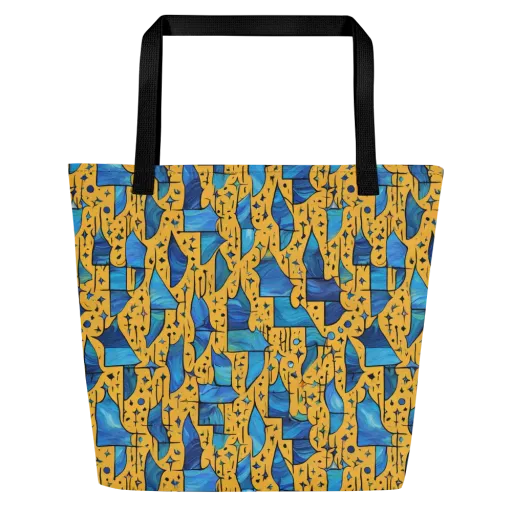 Gilded Current on a Large Tote Bag W/ Pocket