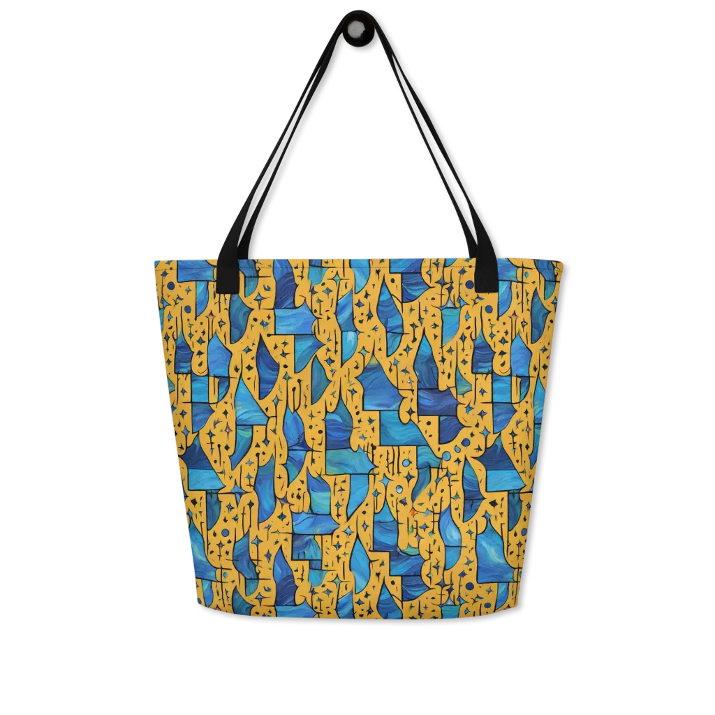 Gilded Current on Large Tote Bag W/ Pocket — Front