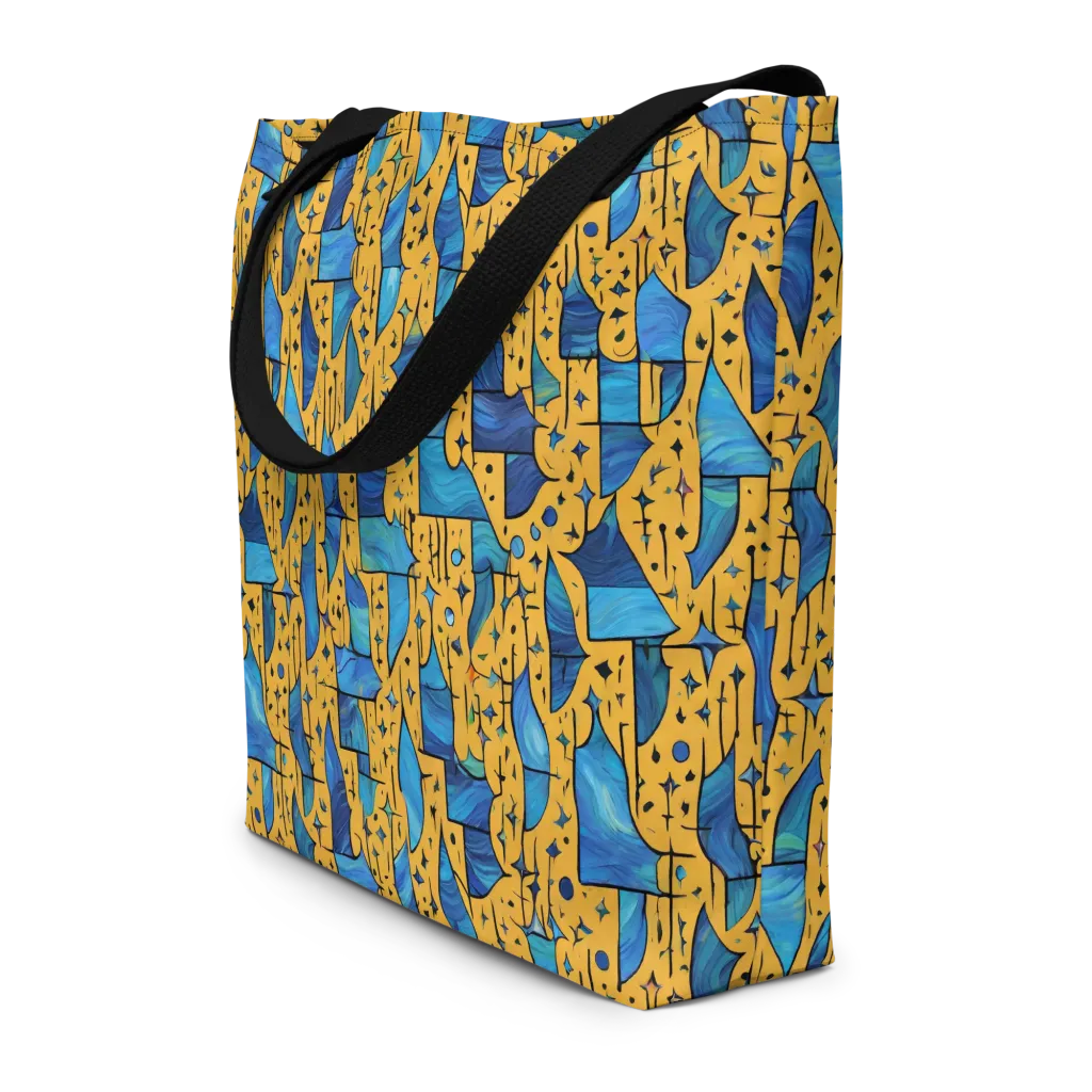 Gilded Current on Large Tote Bag W/ Pocket — Front