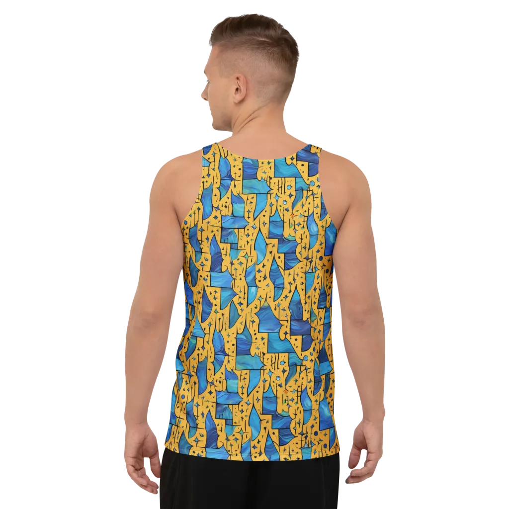 Gilded Current on Men's Tank Top — Back