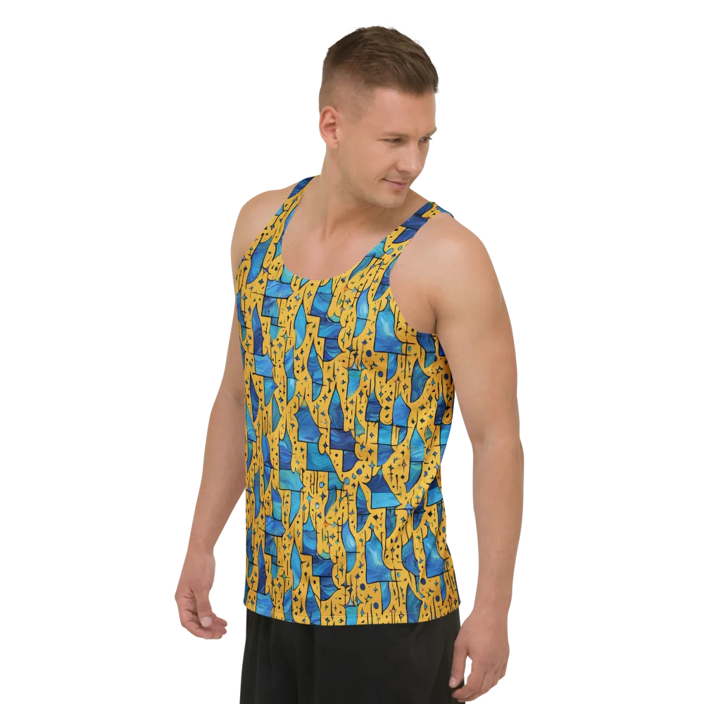 Gilded Current on Men's Tank Top — Left Front