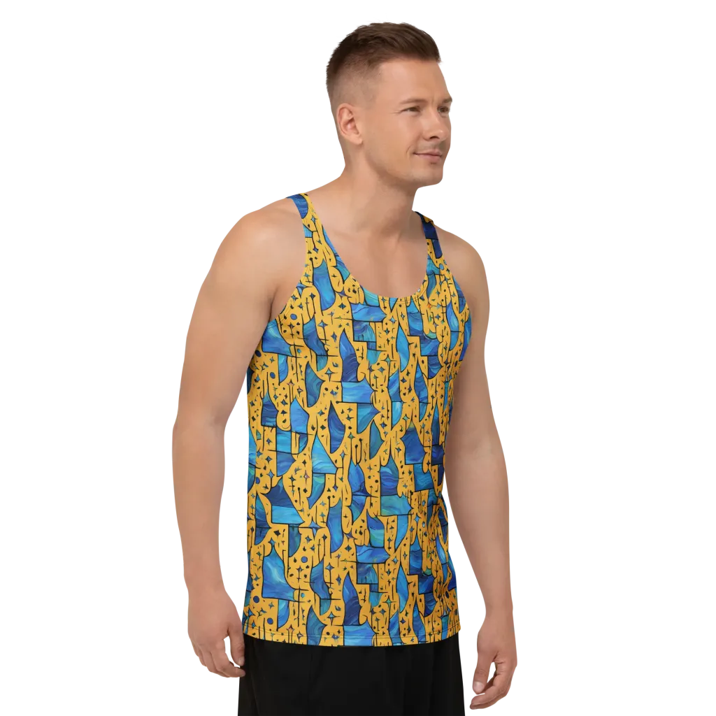 Gilded Current on Men's Tank Top — Right Front