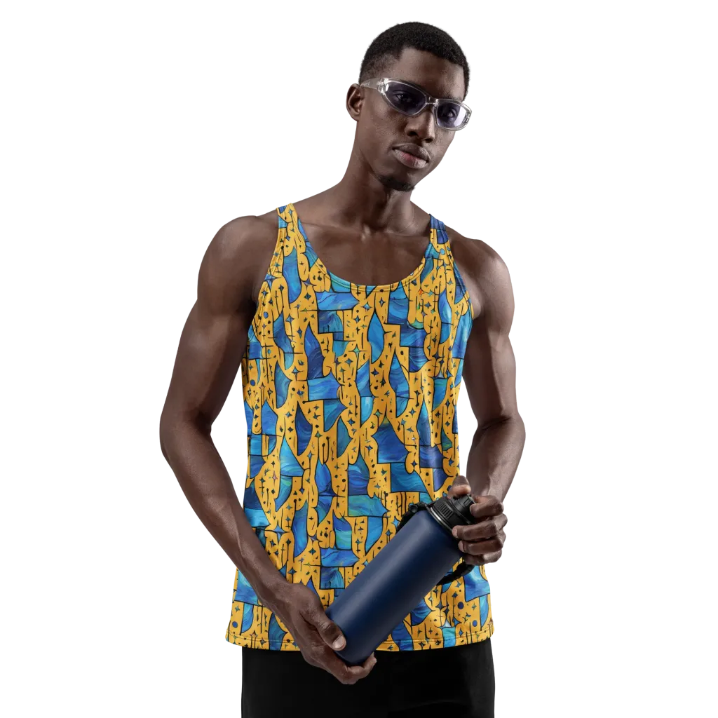 Gilded Current on Men's Tank Top — Front