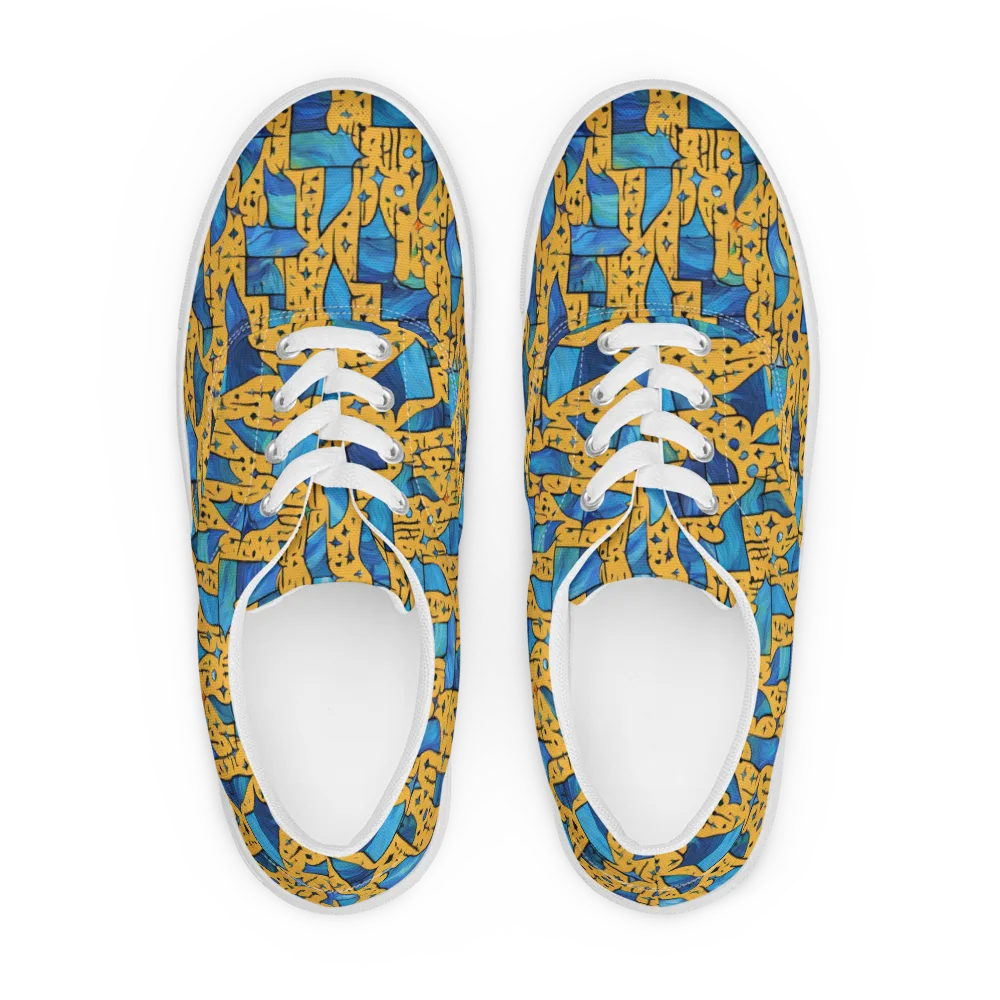 Gilded Current on Men's Lace-Up Canvas Shoes — Front