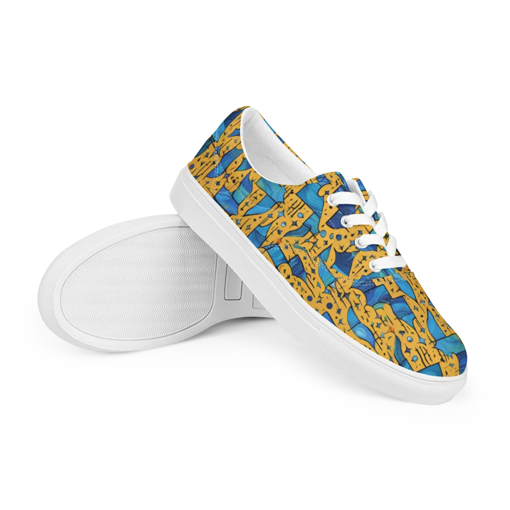 Gilded Current on Men's Lace-Up Canvas Shoes — Right Front