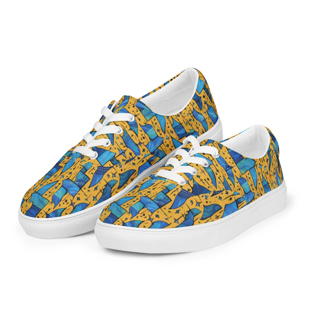 Gilded Current on Men's Lace-Up Canvas Shoes — Left Front