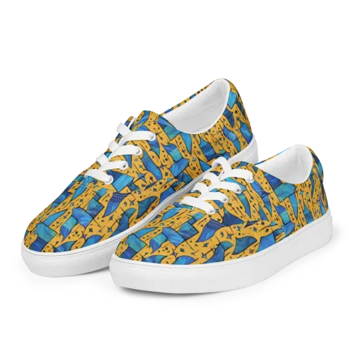 Gilded Current on a Men's Lace-Up Canvas Shoes
