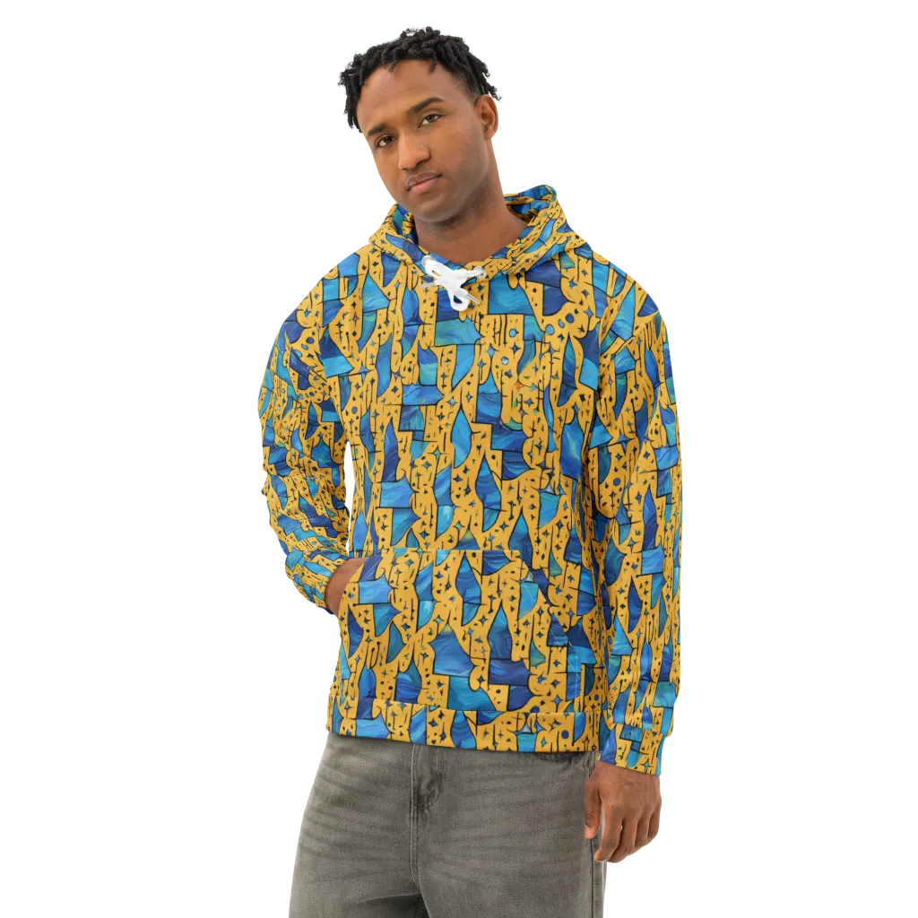Gilded Current on Cotton Hoodie — Left Front
