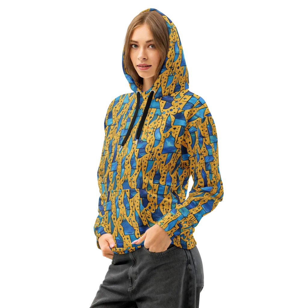 Gilded Current on Cotton Hoodie — Left Front