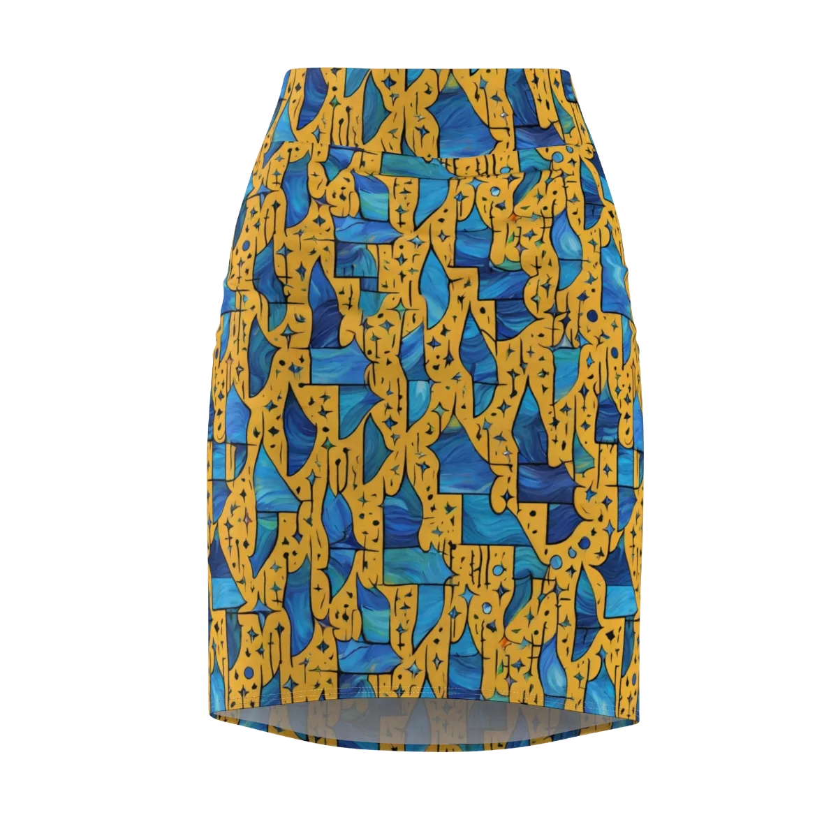 Gilded Current on Pencil Skirt — Front