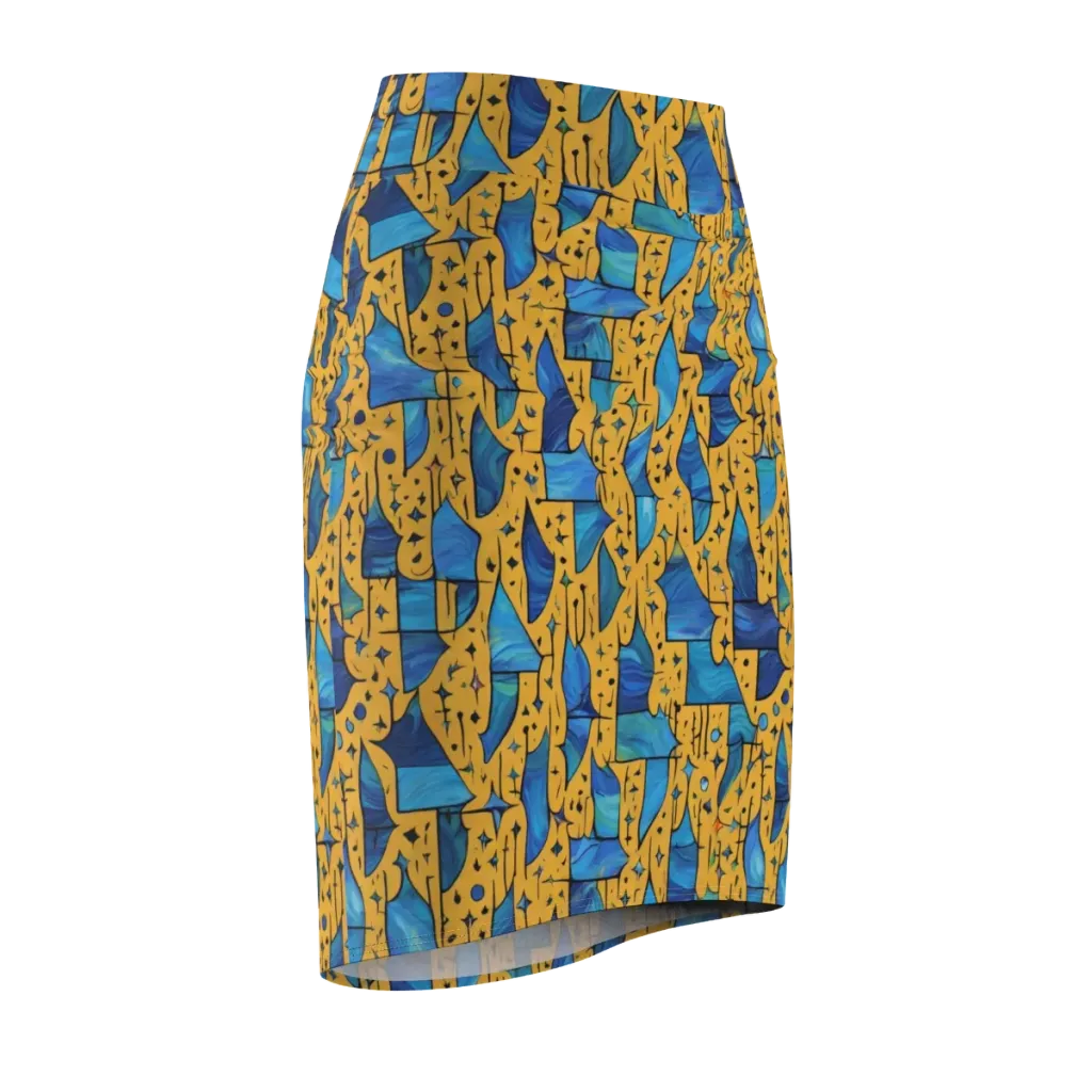 Gilded Current on Pencil Skirt — Front Side