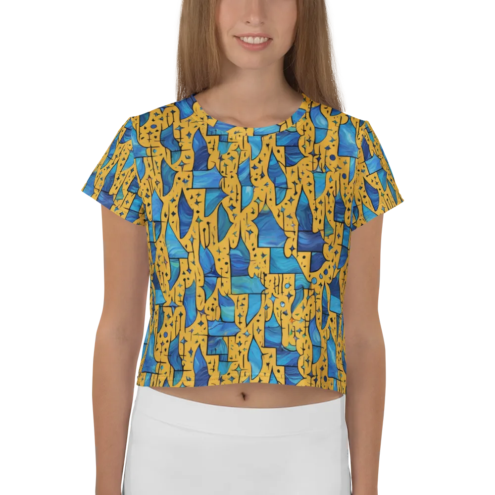 Gilded Current on Crop Tee — Front