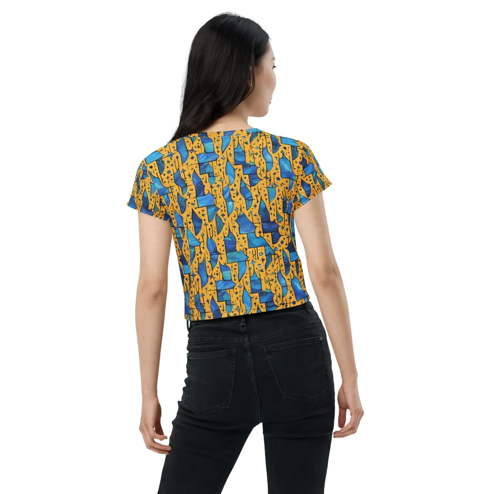 Gilded Current on Crop Tee — Back