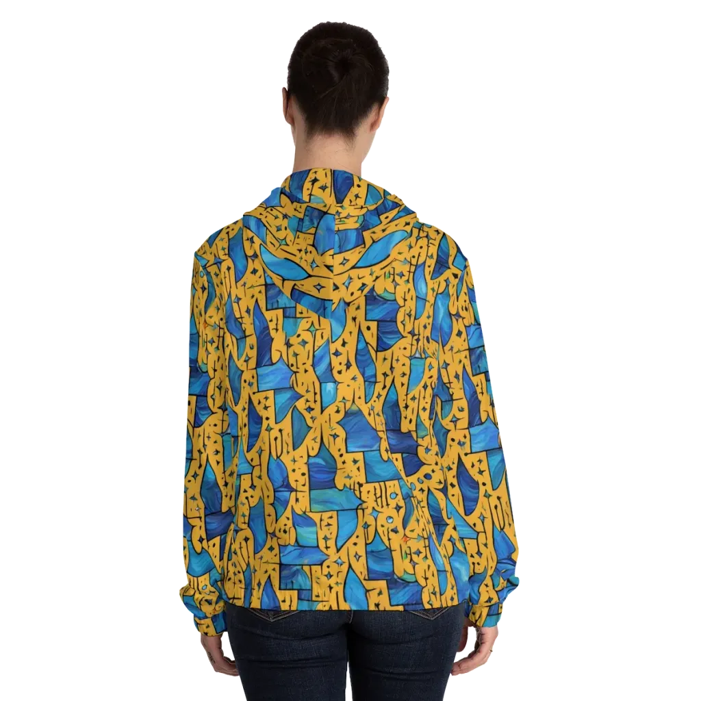 Gilded Current on Women's Full-Zip Hoodie — Back On Person
